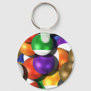 pool balls keychain