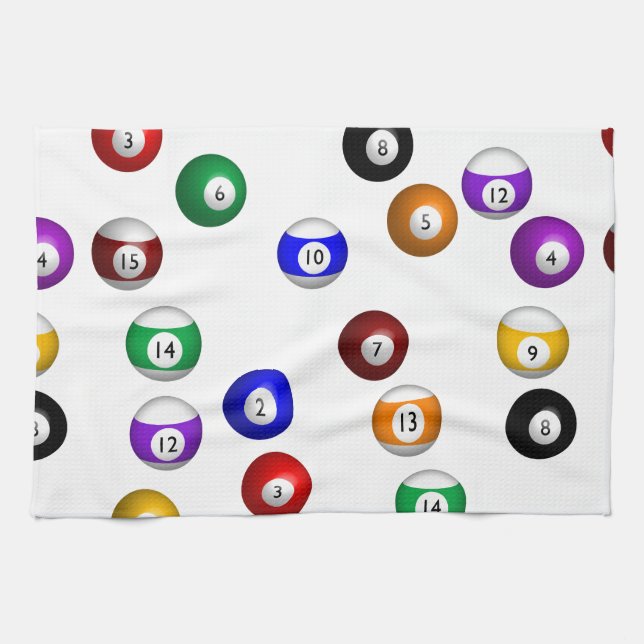 Pool Balls Kitchen Towel (Horizontal)