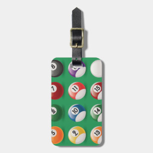 pool balls luggage tag