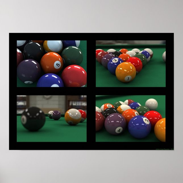 pool balls poster (Front)
