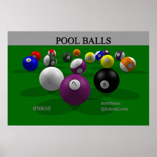 Pool Balls (print) Poster