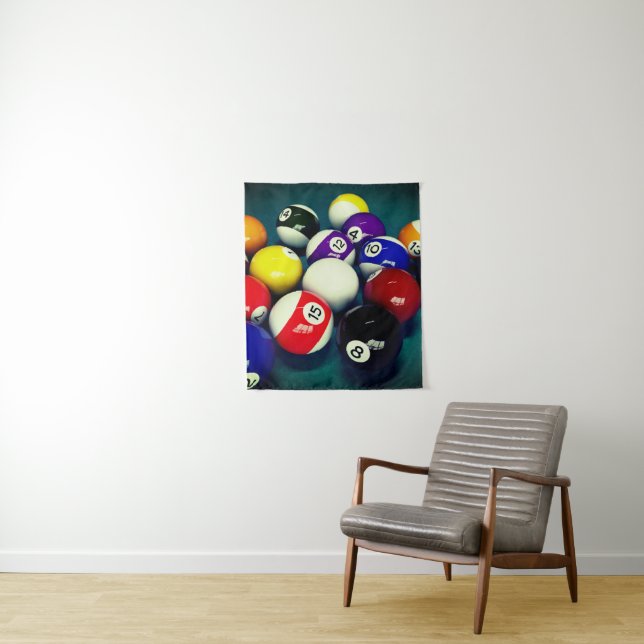 Pool Balls Tapestry (In Situ)