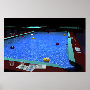 "Pool" - Beautiful Billiards Poster