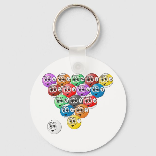Pool Billards Keychain (Front)