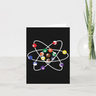 Pool Billiard Atoms Funny Pool Billiards  Card