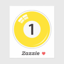 Pool/billiard ball number one (1) yellow