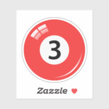 Pool/billiard ball number three (3) blue