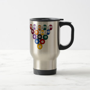 Pool: Billiard Balls: Billiards: Travel Mug