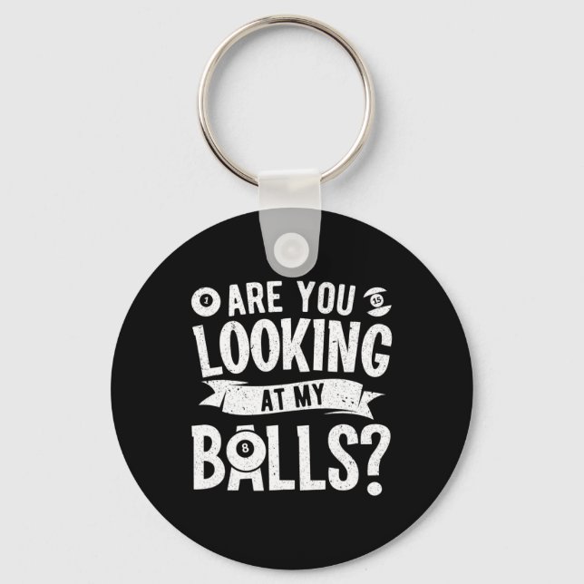 Pool Billiard Outfit For Pool Player Billiard Play Keychain (Front)