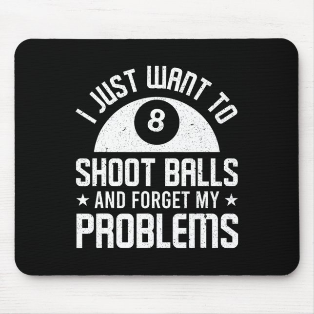 Pool Billiard Outfit For Pool Player Billiard Play Mouse Pad (Front)