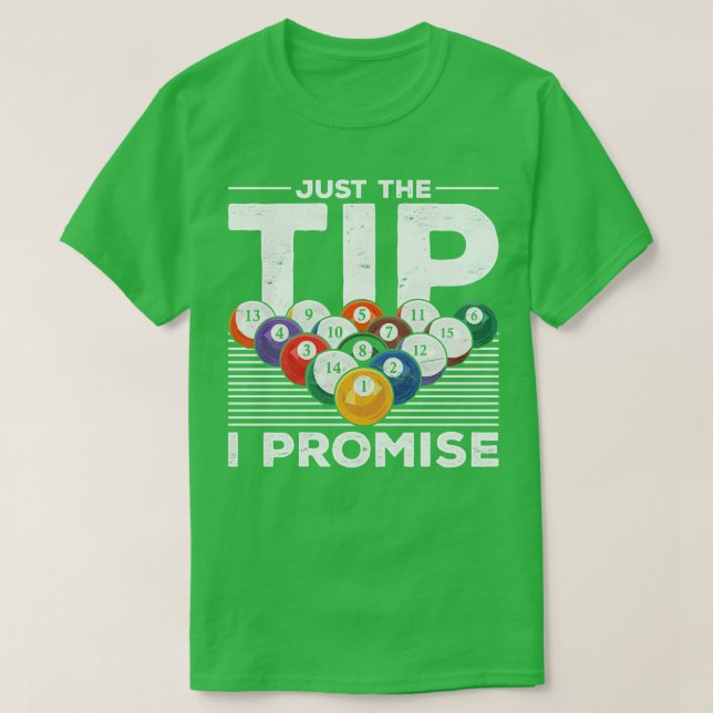 Pool Billiard Player Funny Snooker Billiard T-Shirt (Design Front)