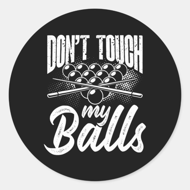 Pool Billiard Player Snooker Cue 8 Ll Expert 1  Classic Round Sticker (Front)