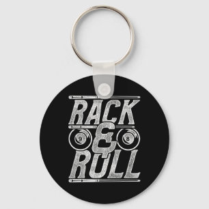Pool Billiard Snooker Player Rack And Roll Keychain
