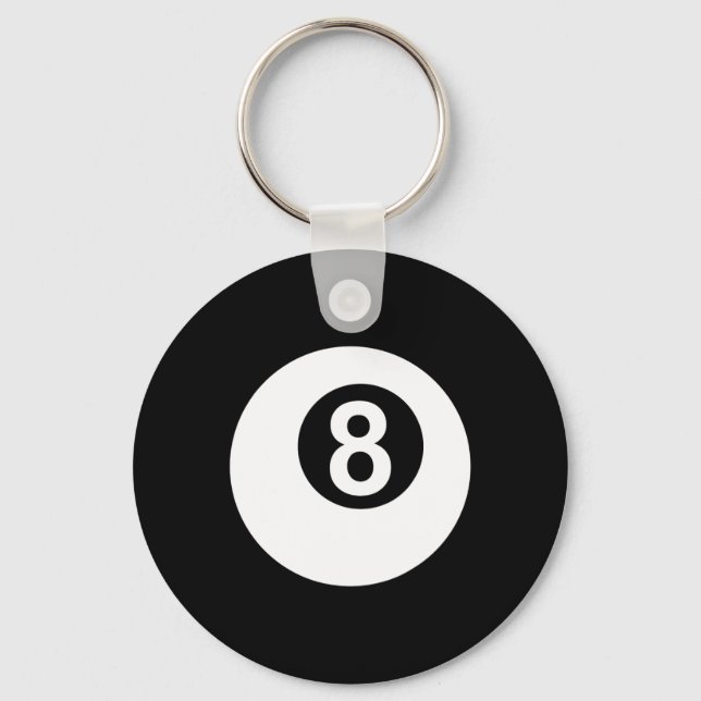 Pool Billiards American Flag Gift  Keychain (Front)
