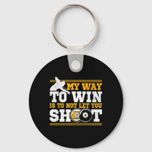 Pool Billiards And 8 Ll Winning Men Keychain
