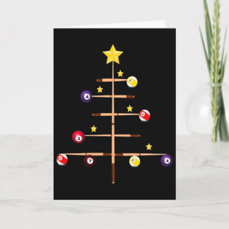 Pool Billiards Ll Cue Sports Christmas Tree Card