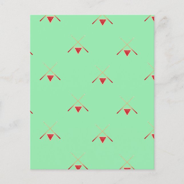 pool billiards on green (Front)