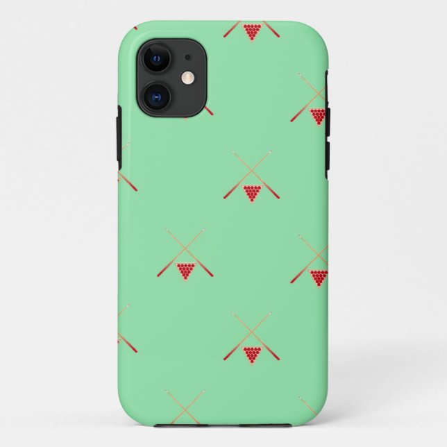 pool billiards on green Case-Mate iPhone case (Back)