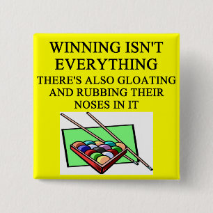 POOL billiards player 2 Inch Square Button