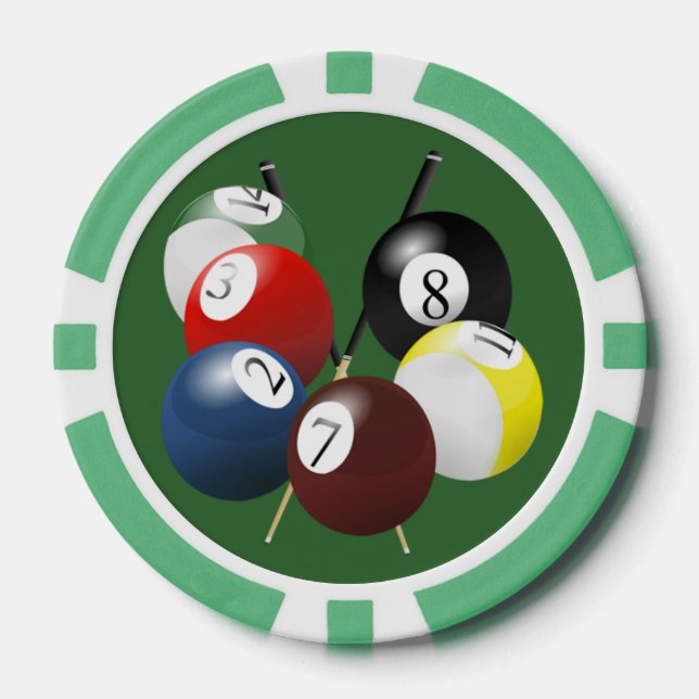 Pool / Billiards Poker Chips (Front)