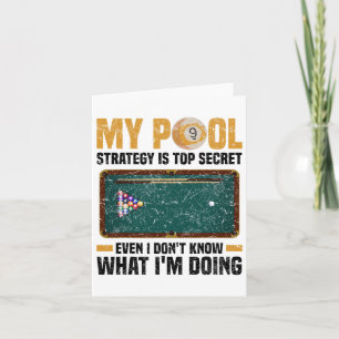 Pool Billiards Snooker Cue Player 12  Card