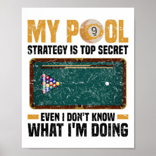 Pool Billiards Snooker Cue Player 12 Poster