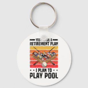 Pool Billiards Snooker Cue Player 7 Keychain