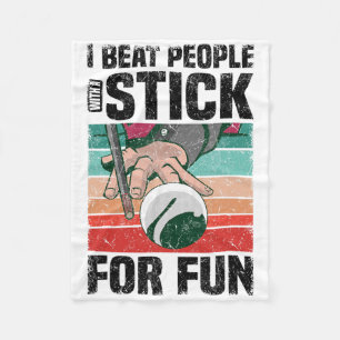 Pool Billiards Snooker Cue Player  Fleece Blanket