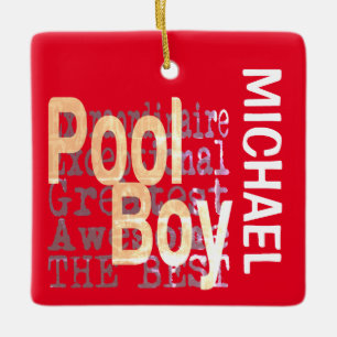 Pool Boy Extraordinaire Ceramic Ornament