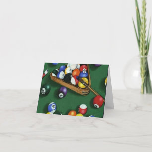 Pool Break Billiards Note Card