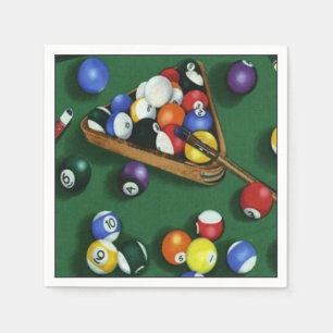 Pool Break Billiards Theme Napkins