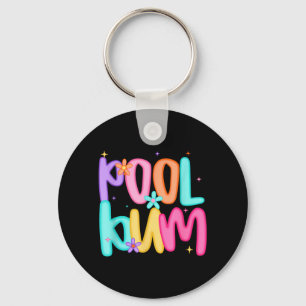 Pool Bum Flower Power Summer Fun Keychain