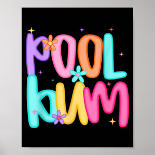 Pool Bum Flower Power Summer Fun Poster