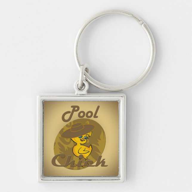 Pool Chick #6 Keychain (Front)