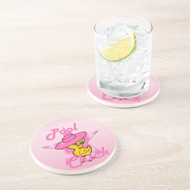 Pool Chick #8 Coaster (Side)