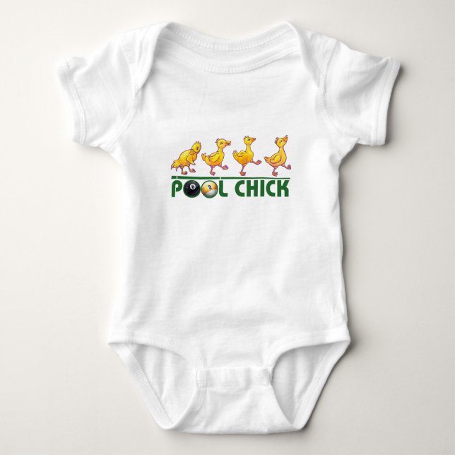 Pool Chick Baby Bodysuit (Front)