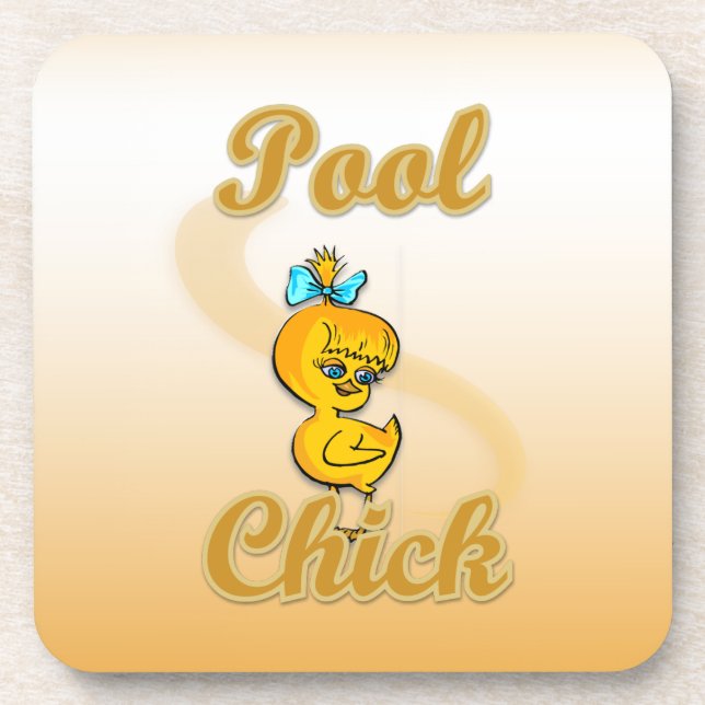 Pool Chick Coaster (Front)