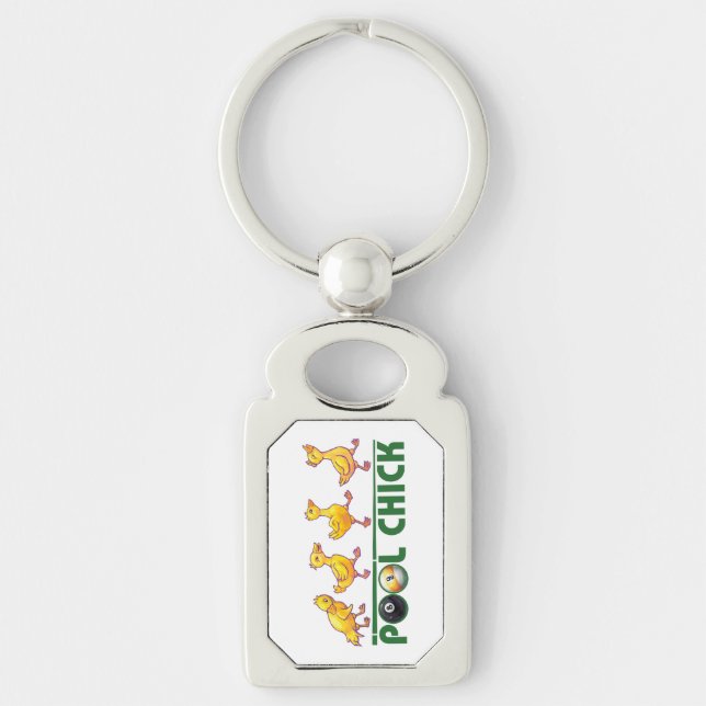 Pool Chick Keychain (Front)