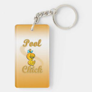 Pool Chick Keychain