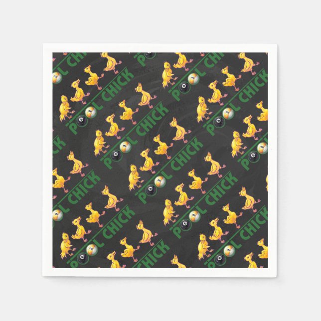 Pool Chick Napkin (Front)