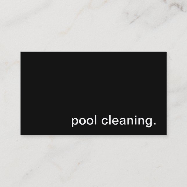 Pool Cleaning Business Card (Front)