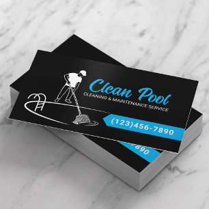 Pool Cleaning & Maintenance Service Business Card