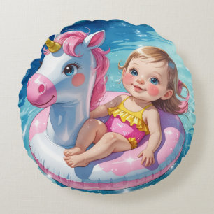 Pool Days Round Pillow