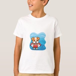 Pool Float Puppy Kids T-Shirt