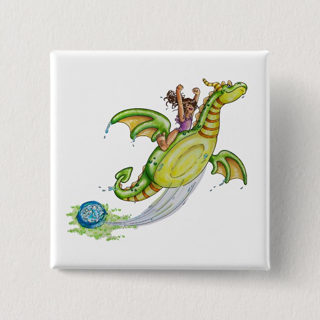 Pool Floaty 2 Inch Square Button (Front)