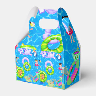 pool fun and play birthday favor box