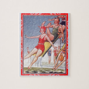 Pool Fun Vintage Jigsaw Puzzle