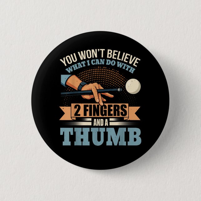 Pool Funny Billiards 2 Inch Round Button (Front)