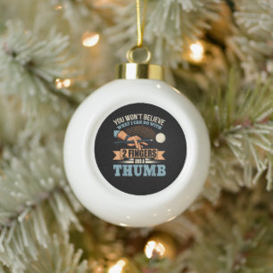 Pool Funny Billiards Ceramic Ball Christmas Ornament