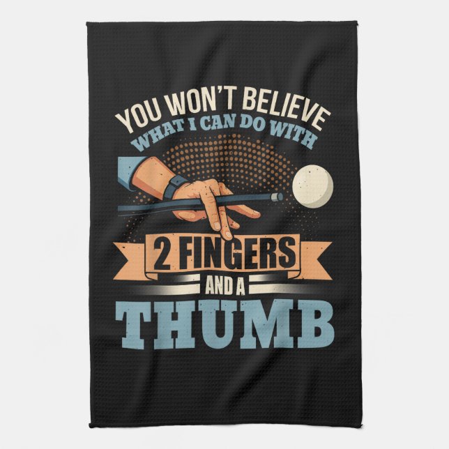 Pool Funny Billiards Kitchen Towel (Vertical)